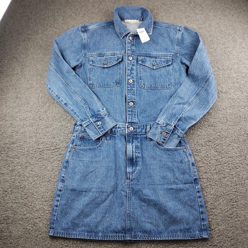 Abercrombie & Fitch Denim Coveralls Dress Size Small‎ Tall NWT